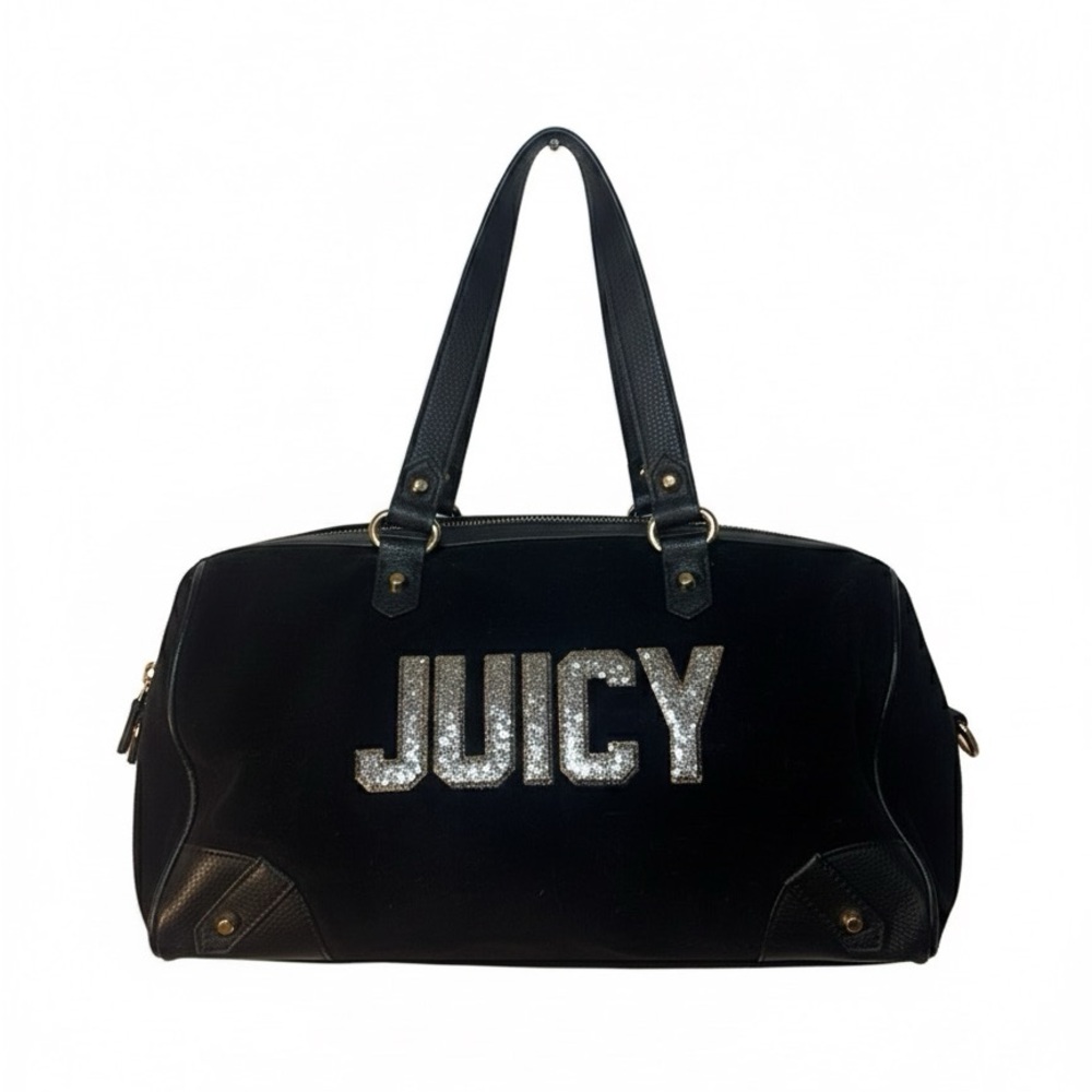 VINTAGE RARE 2013 Sequin Juicy Couture Suede Handbag Purse Y2K 2000’s